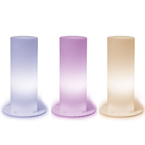 УЛИЧНЫЙ СВЕТИЛЬНИК СТОЛБИК LYXO VERTIGO COLUMN H 55 CM WITH BATTERIES RGBW LED KIT  - PLASTIC BASE LA310-UOR055