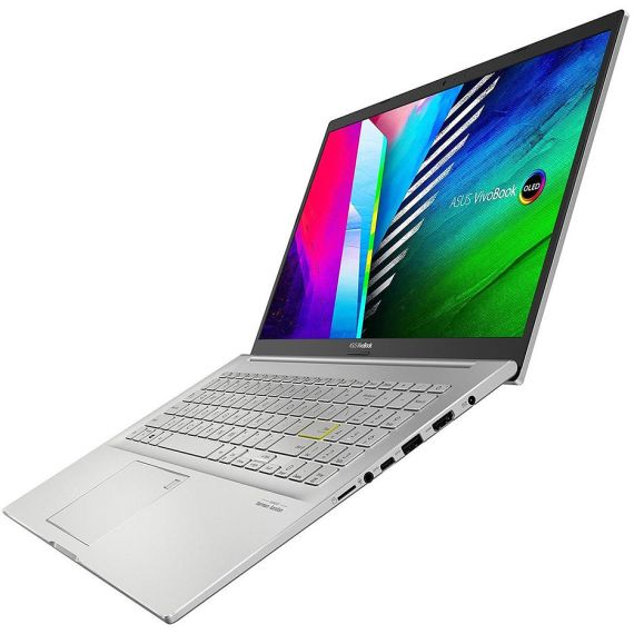 НОУТБУК 15.6 ASUS VIVOBOOK OLED K513EA SILVER METAL CASE, INTEL I3-1125G4 2.0-3.7GHZ/8GB/SSD 256GB/INTEL UHD GRAPHICS/WIFI 6 802.11AX/BT5.0/USB TYPE C/HDMI/HD WEBCAM/ILLUMINATED KEYB./15.6 FHD OLED NANOEDGE ANTI-GLARE (1920X1080)/NO OS K513EA-L12974