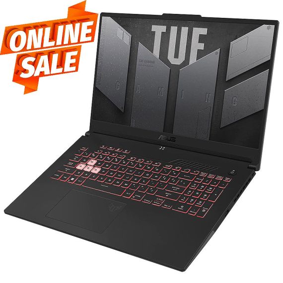 НОУТБУК 17.3 ASUS TUF GAMING A17 FA707RE, AMD RYZEN 7 6800H 3.2-4.7GHZ/8GB DDR5/512GB SSD M.2 NVME/GEFORCE RTX3050TI 4GB GDDR6/WIFI 6 802.11AX/BT5.2/GBIT ETHERNET/USB TYPE C/HDMI/BACKLIT RGB KEYBOARD/17.3 FHD
