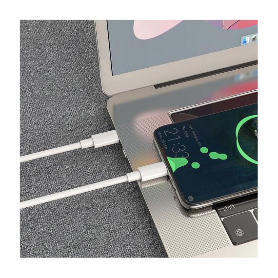 КАБЕЛЬ BOROFONE BX44 TYPE-C TO TYPE-C HIGH-ENERGY 100W CHARGING DATA CABLE (2M), WHITE 737212