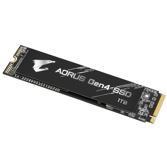 M.2 NVME SSD 1.0TB  GIGABYTE AORUS, PCIE3.0 X4 / NVME1.3, M2 TYPE 2280 , READ: 5000 MB/S, WRITE: 4400 MB/S  GP-AG41TB