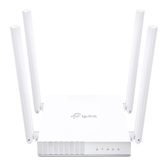 TP-LINK ARCHER C24, "AC750 DUAL BAND WI-FI ROUTER, SPEED: 300 MBPS AT 2.4 GHZ + 433 MBPS AT 5 GHZ, SPEC: 4?ANTENNAS, 1?10/100M WAN PORT, 4?E10/100M LA