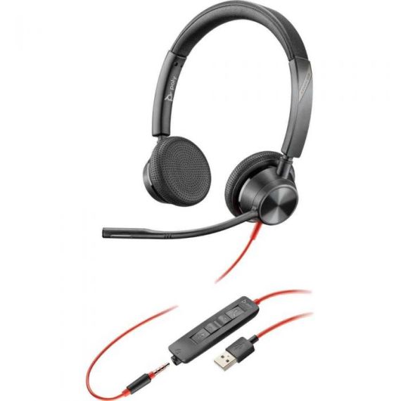 HEADSET PLANTRONICS BLACKWIRE C3325 USB-A BINAURAL PLC00266