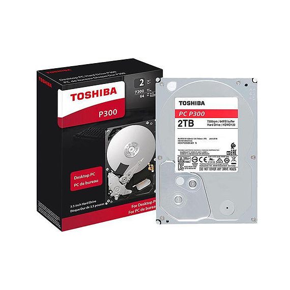 ЖЕСТКИЙ ДИСК 3.5 HDD 2TB TOSHIBA P300 HDWD320UZSVA, 7200RPM, SATA3 6GB/S, 256MB, HDWD320UZSVA