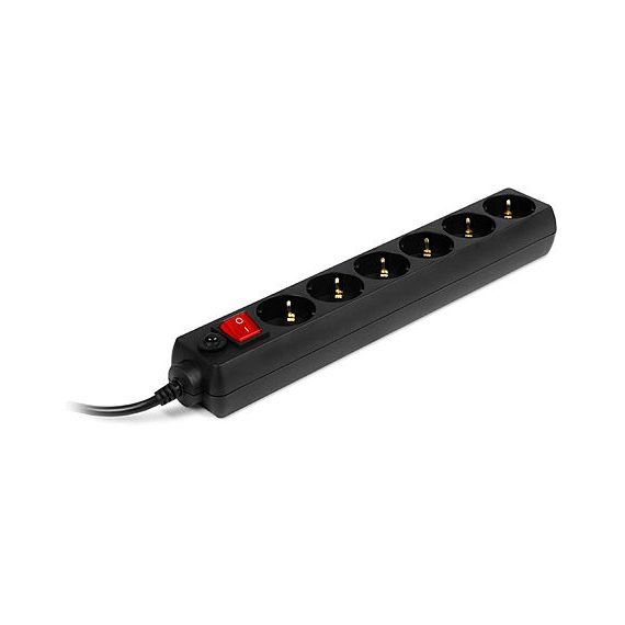 ФИЛЬТР ИМПУЛЬСНЫХ ПОМЕХ SURGE PROTECTOR SVEN OPTIMA 6 SOCKETS WITH CHILDREN PROTECTION 5M, BLACK (PRIZA CU PROTECTIE - PRELUNGITOR/BASIC SURGE PROTECTION)