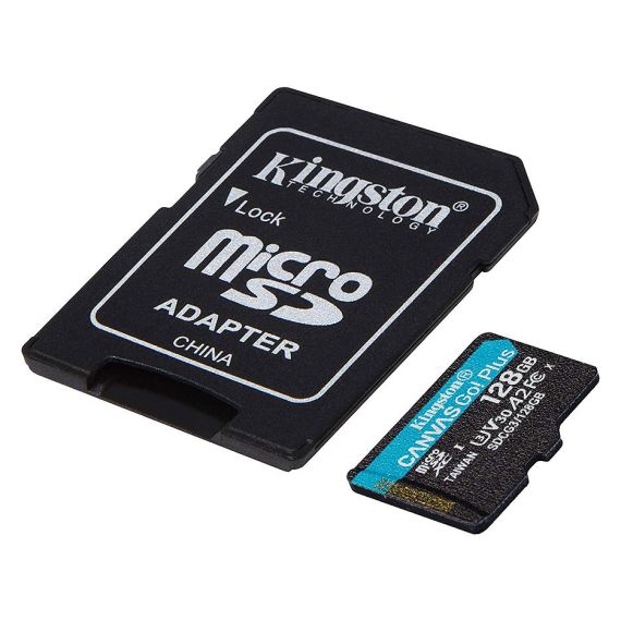 КАРТА ПАМЯТИ 128GB KINGSTON CANVAS GO! PLUS SDCG3/128GB, MICROSD CLASS10 A2 UHS-I U3