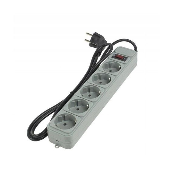ФИЛЬТР ИМПУЛЬСНЫХ ПОМЕХ GEMBIRD SURGE PROTECTOR SPG3-B-10C, 5 SOCKETS, 3M, UP TO 250V AC, 16 A, SAFETY CLASS IP20, GREY