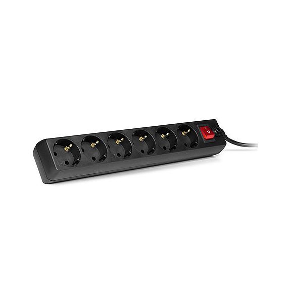 ФИЛЬТР ИМПУЛЬСНЫХ ПОМЕХ SURGE PROTECTOR SVEN OPTIMA 6 SOCKETS WITH CHILDREN PROTECTION 5M, BLACK (PRIZA CU PROTECTIE - PRELUNGITOR/BASIC SURGE PROTECTION)