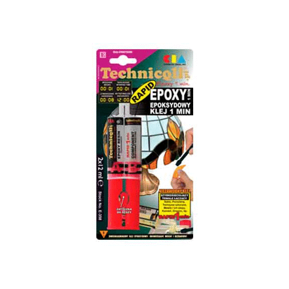 БЕСЦВЕТНЫЙ ЭПОКСИДНЫЙ КЛЕЙ TECHNICQLL E-358 2X12МЛ