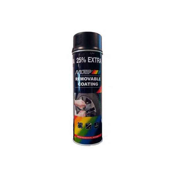 РЕЗИНОВАЯ КРАСКА MOTIP 04301 SPRAY PLASTIC BLAC 500ML