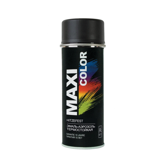 MX0008 MAXI COLOR RAL0008 ТЕРМОСТОЙКАЯ ЭМАЛЬ ЧЁРНЫЙ 400ML