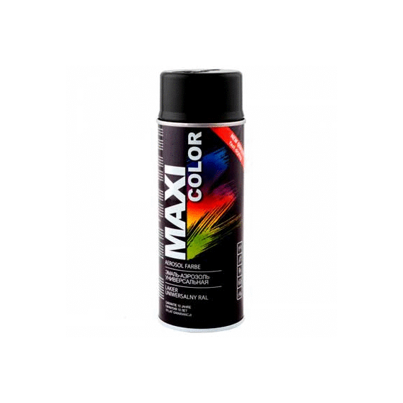 АЭРОЗОЛЬНАЯ КРАСКА MAXI COLOR  MX9011 RAL9011 ГРАФИТОВЫЙ ЧЕРНЫЙ 400ML