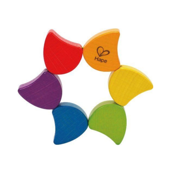 HAPE E0014A ДЕРЕВЯННАЯ ИГРУШКА: ПОГРЕМУШКА РАДУГА