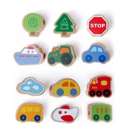 HAPE E0905B ДЕРЕВЯННЫЙ НАБОР: ШНУРОВКА HAPE ТРАНСПОРТ