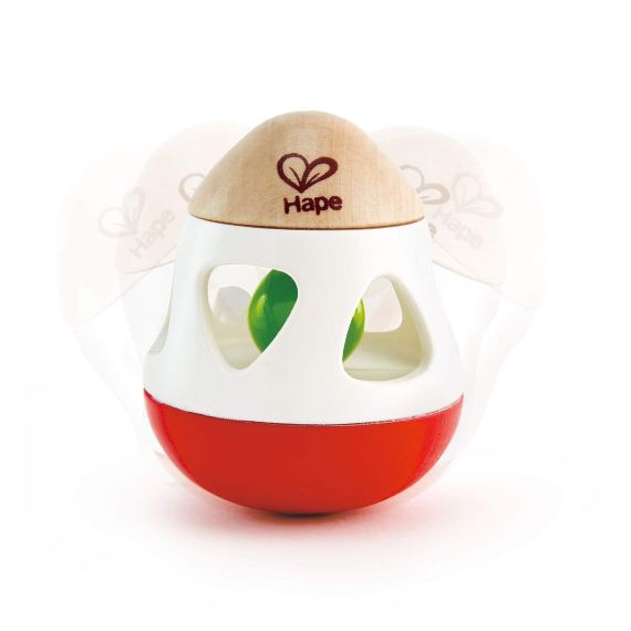 HAPE E0016A ДЕРЕВЯННАЯ ИГРУШКА ПОГРЕМУШКА НЕВАЛЯШКА "BELL RATTLE"