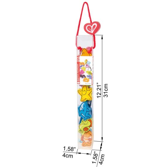 HAPE E0902B ДЕРЕВЯННАЯ ИГРУШКА -  НАБОР ПОДВОДНЫЙ МИР В ТУБУСЕ