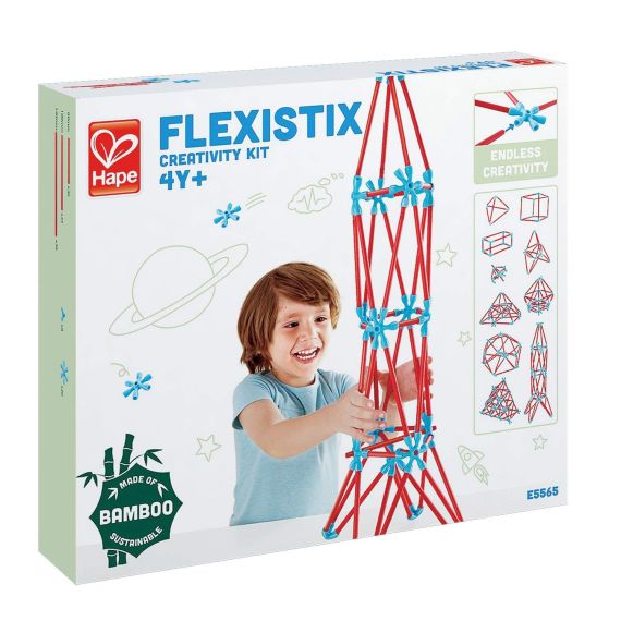HAPE E5565A  ДЕРЕВЯННАЯ ИГРУШКА FLEXISTIX - СТРОИТЕЛЬНЫЙ КОМПЛЕКТ. КОНСТРУКТОР: НАБОР ДЛЯ ТВОРЧЕСТВА