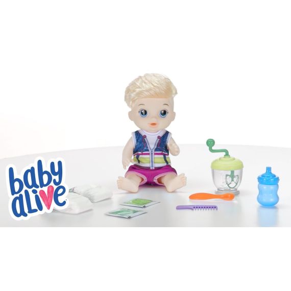 HASBRO BABY ALIVE E0635 ПУПС МАЛЬЧИК С БЛЕНДЕРОМ SWEET SPOONFULS BABY BOY