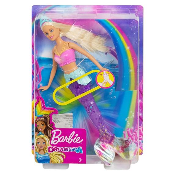 MATTEL BARBIE GFL82 КУКЛА БАРБИ "ДРИМТОПИЯ" - МЕРЦАЮЩАЯ РУСАЛОЧКА