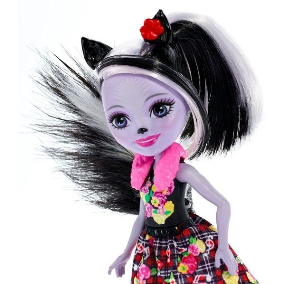 MATTEL ENCHANTIMALS FXM72 КУКЛА С ПИТОМЦЕМ СКУНСИ СЕДЖ NEW, 15 СМ