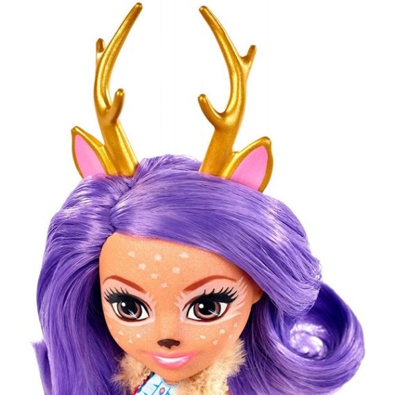 MATTEL ENCHANTIMALS FXM75 КУКЛА С ПИТОМЦЕМ ДАНЕССА ОЛЕНИЯ NEW, 15 СМ