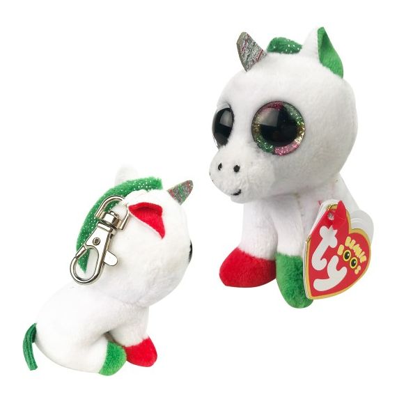 TY TY35218 МЯГКАЯ ИГРУШКА - БРЕЛОК CANDY CANE ЕДИНОРОГ, 8,5 СМ