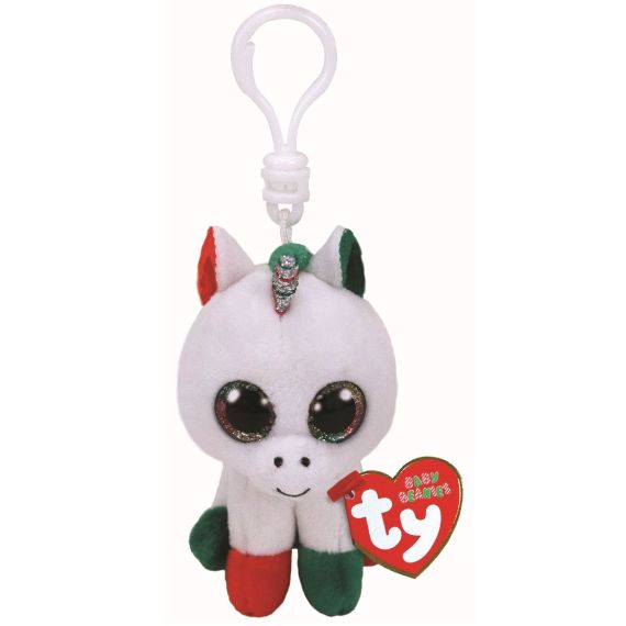 TY TY35218 МЯГКАЯ ИГРУШКА - БРЕЛОК CANDY CANE ЕДИНОРОГ, 8,5 СМ