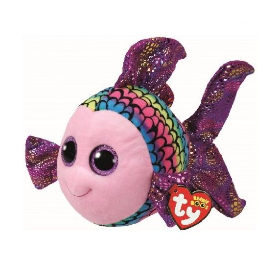 TY TY37150 МЯГКАЯ ИГРУШКА МНОГОЦВЕТНАЯ РЫБКА FLIPPY 24 СМ