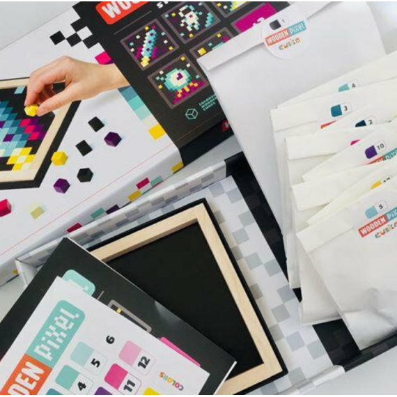 CUBIKA 14873 ДЕРЕВЯННАЯ ПИКСЕЛЬНАЯ МОЗАИКА КОСМОС (WOODEN PIXEL 1 SPACE)