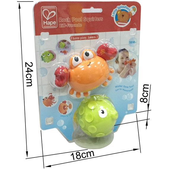 HAPE E0208A  ИГРОВОЙ НАБОР ДЛЯ ВАННОЙ “ROCK POOL SQUIRTERS”