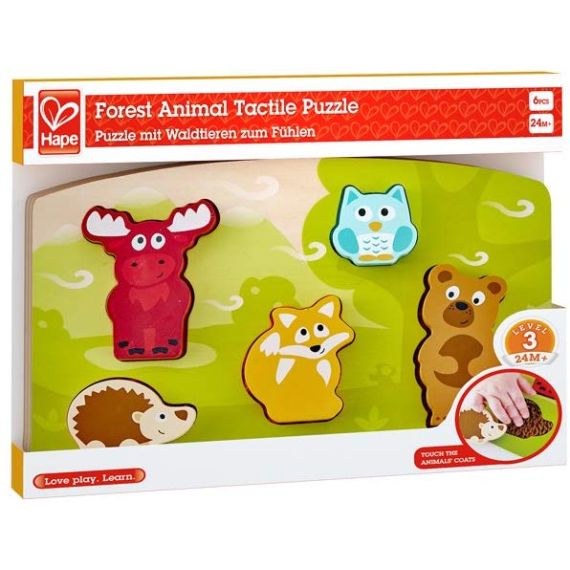 HAPE E1621A ПАЗЛ ТАКТИЛЬНЫЙ "ЛЕСНЫЕ ЖИВОТНЫЕ"