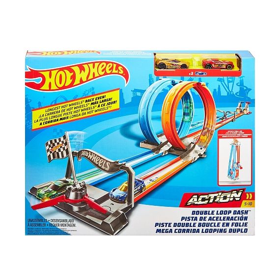 MATTEL HOT WHEELS GFH85 АВТОМОБИЛЬНЫЙ ТРЕК MATTEL HOT WHEELS ДВОЙНАЯ ПЕТЛЯ