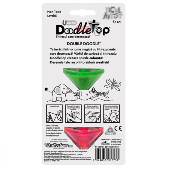 NORIEL INT_N0731 НАБОР ВОЛЧКОВ, КОТОРЫЕ РИСУЮТ, DOODLETOP DOUBLE, МАЛЕНЬКИЙ ХУДОЖНИК