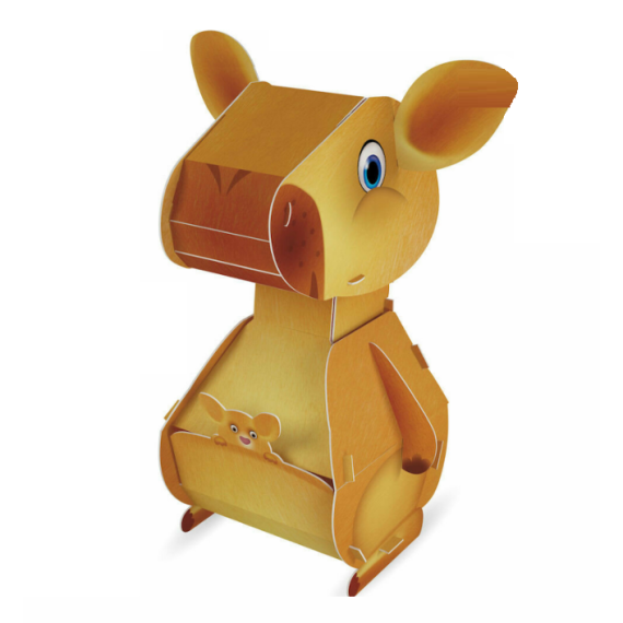 NORIEL NOR1207 МИНИ ПАЗЛ 3D - КЕНГУРУ, 14 ДЕТЕЛЕЙ