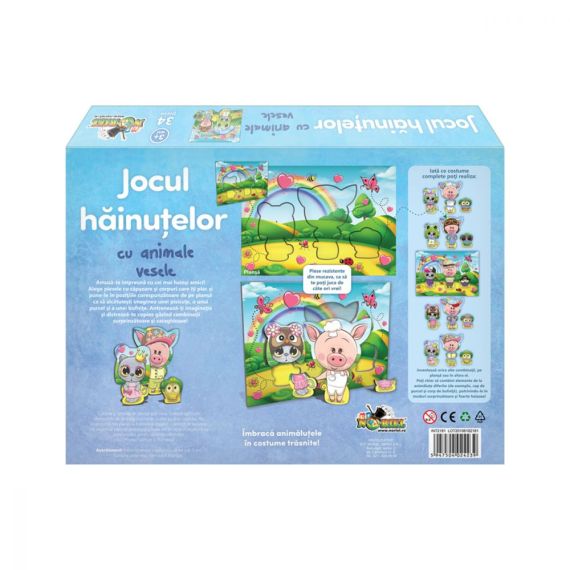 NORIEL NOR4239 ПАЗЛ "ИГРА В ОДЕЖКИ СО СЧАСТЛИВЫМИ ЖИВОТНЫМИ" 36 ЭЛЕМЕНТОВ