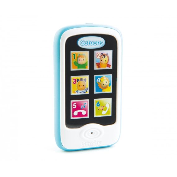 SMOBY 110208 СМАРТФОН ГОЛУБОЙ СО ЗВУКОМ И ПОДСВЕТКОЙ COTOONS SMOBY