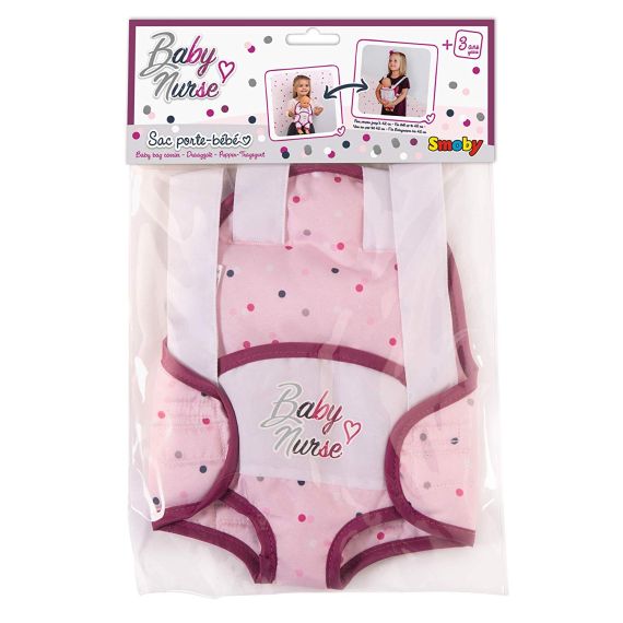 SMOBY 220351 ЭРГОНОМИЧНАЯ ПЕРЕНОСКА ДЛЯ КУКЛЫ VIOLETTE BABY NURSE SMOBY