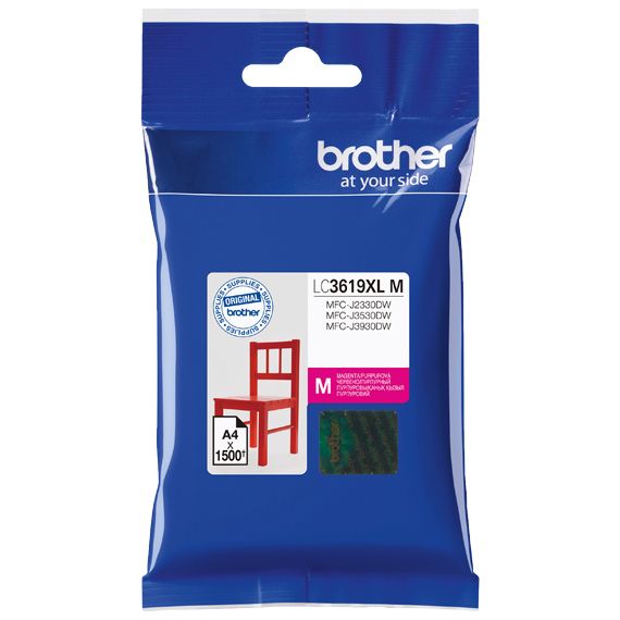 BROTHER ORIGINAL INK LC-3619XLM, MAGENTA, 1500STR., BROTHER MFCJ2330, 3530, 3930
