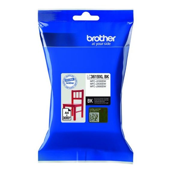 BROTHER ORIGINAL INK LC-3619XLBK, BLACK, 3000STR., 60ML, BROTHER MFCJ2330, 3530, 3930