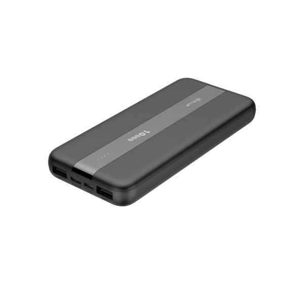 10000MAH POWERBANK - TELLUR PBC103  2XUSB+TYPE-C+MICROUSB, NEGRU TLL158301