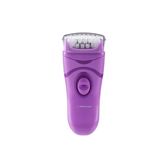 EPILATOR ESPERANZA COPACABANA EBD002V VIOLET, DETACHABLE HEAD - CAN BE WASHED UNDER RUNNING WATER 2 SPEED LEVELS DEPILATION, POWER SUPPLY: BATTERIES 3
