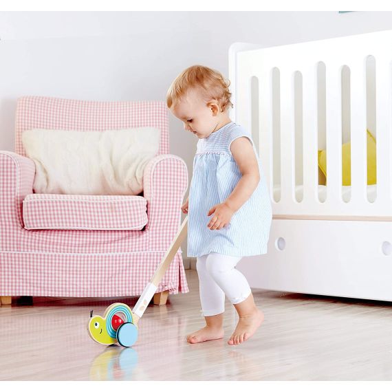 HAPE E0355A ДЕРЕВЯННАЯ ИГРУШКА SNAIL PUSH PAL