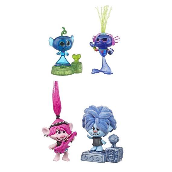 HASBRO TROLLS E7955 - ИГРОВОЙ НАБОР ИЗ 2 ФИГУРОК ТРОЛЛИ "TECHNO REEF BOBBLE"/"TECHNO ROCK CITY"