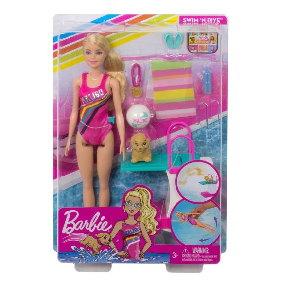 MATTEL BARBIE DREAMHOUSE ADVENTURES GHK23 ИГРОВОЙ НАБОР ,,ТРЕНИРОВКА В БАССЕЙНЕ'' - CUMP?RA ?N CHI?IN?U, MOLDOVA - UNO.MD