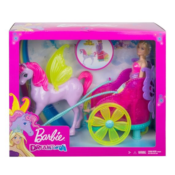 MATTEL BARBIE DREAMTOPIA GJK53 НАБОР ИГРОВОЙ ,,СКАЗОЧНЫЙ ЭКИПАЖ С ЕДИНОРОГОМ"