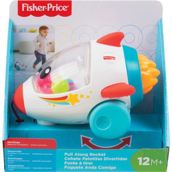 MATTEL FISHER-PRICE GCV74 ИГРУШКА-КАТАЛКА ,,ВЕСЕЛАЯ РАКЕТА''