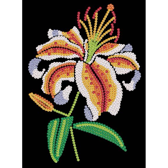 SEQUIN ART PURPLE SQ1937 НАБОР ДЛЯ ТВОРЧЕСТВА ИЗ ПАЙЕТОК ,,ТИГРОВАЯ ЛИЛИЯ"