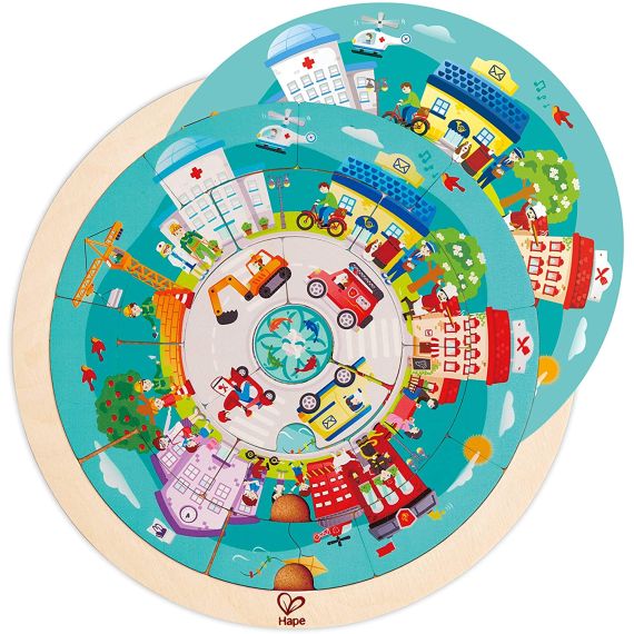 HAPE E1624A ПАЗЛЫ JOBS ROUNDABOUT PUZZLE