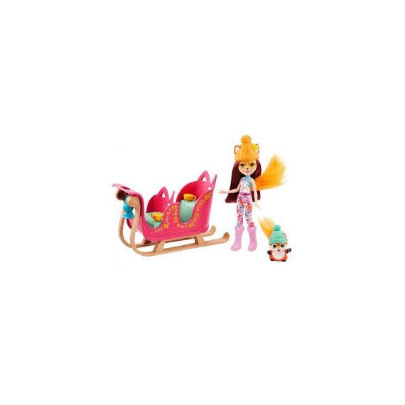 MATTEL ENCHANTIMALS GJX31 РОЖДЕСТВЕНСКИЕ САНИ