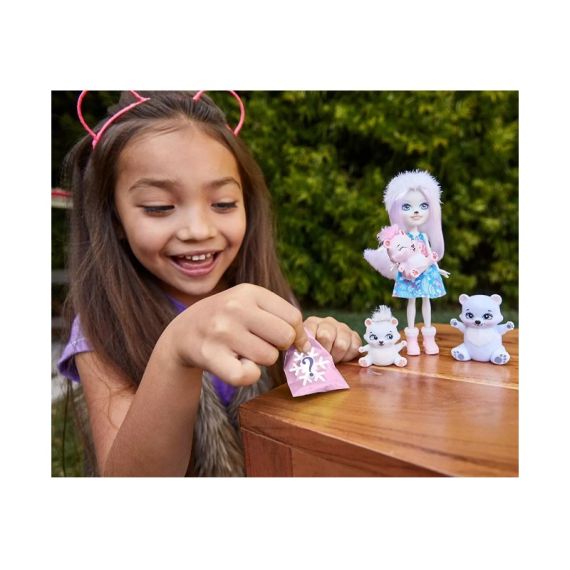 MATTEL ENCHANTIMALS GJX47 СЕМЬЯ БЕЛОЙ МЕДВЕДИЦЫ ПРИСТИНЫ